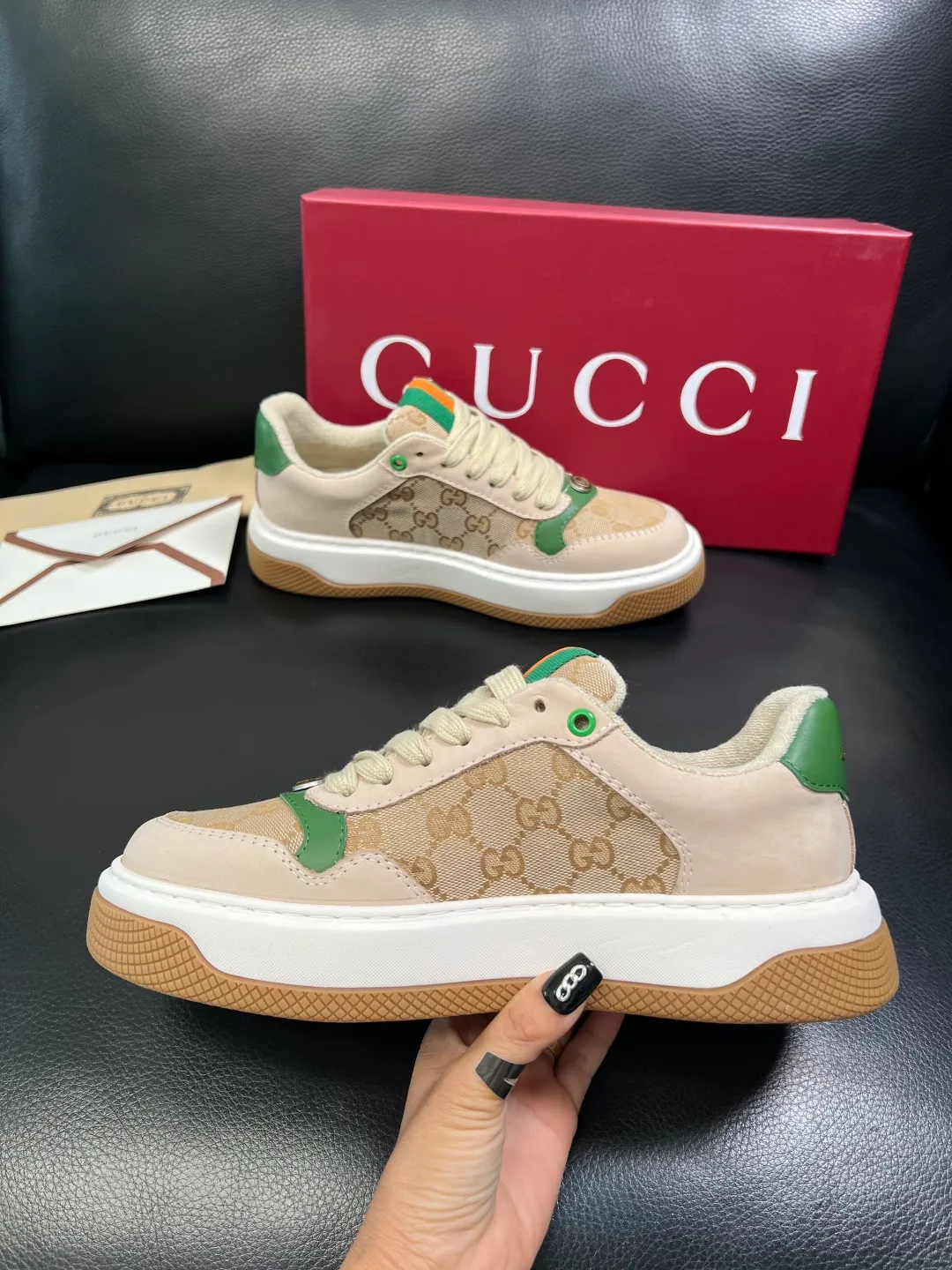Men's shoes 💰780 Gucci high quality top crafts Gucci counter new original factory configuration, imported cowhide fabric from Italy, imported cowhide lining, breathable and comfortable, sole: original factory special supply original sole super comfortable, original factory and single goods, welcome to compare, code number 38-44 (customized 45)